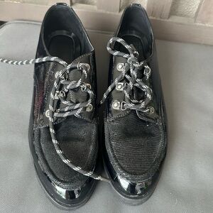 Donald J. Pliner Black Moccasins
